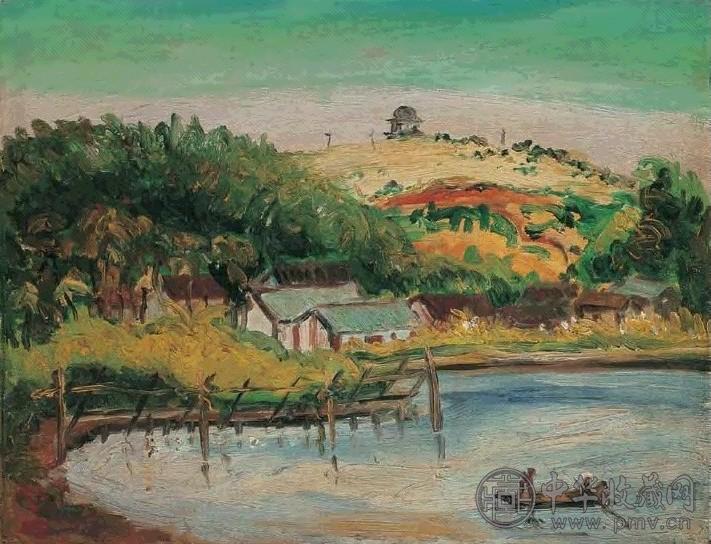 兰潭嘉义 陈澄波 画布