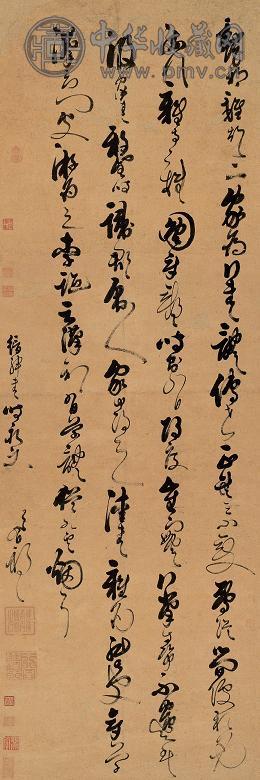 解缙 草书 立轴 水墨纸本