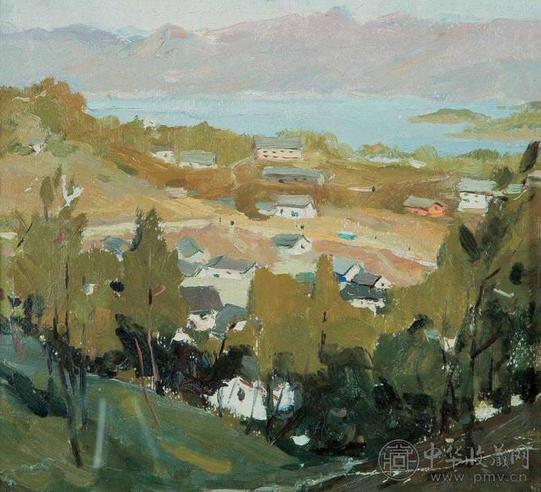 全山石 风景 布面油画