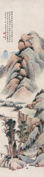 汪洛年 山水 立轴 设色纸本