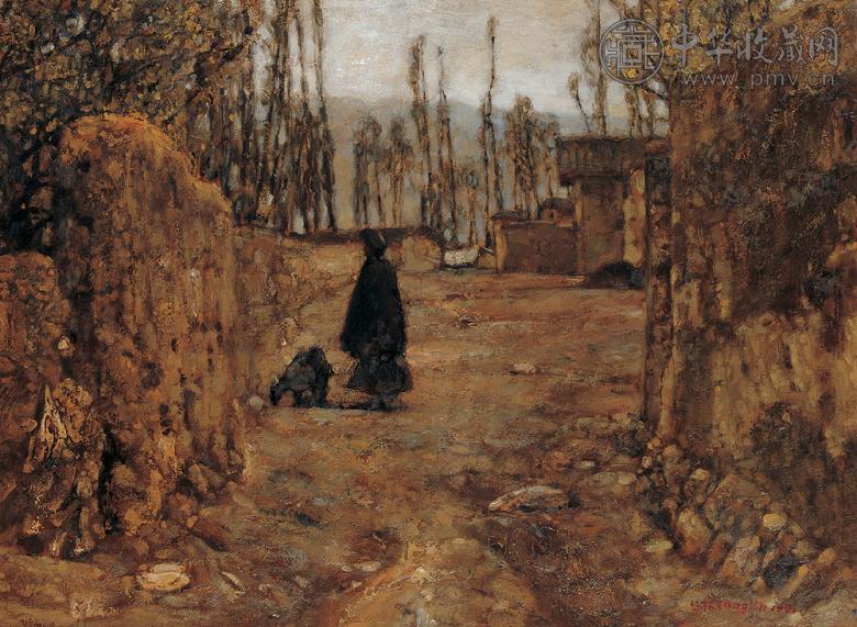 程丛林 1990年作 冬日阳光 布上油画