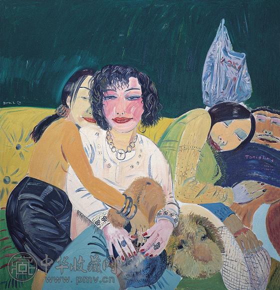 申玲 2004年 春天里搂一搂 抱一抱之一 布面 油画