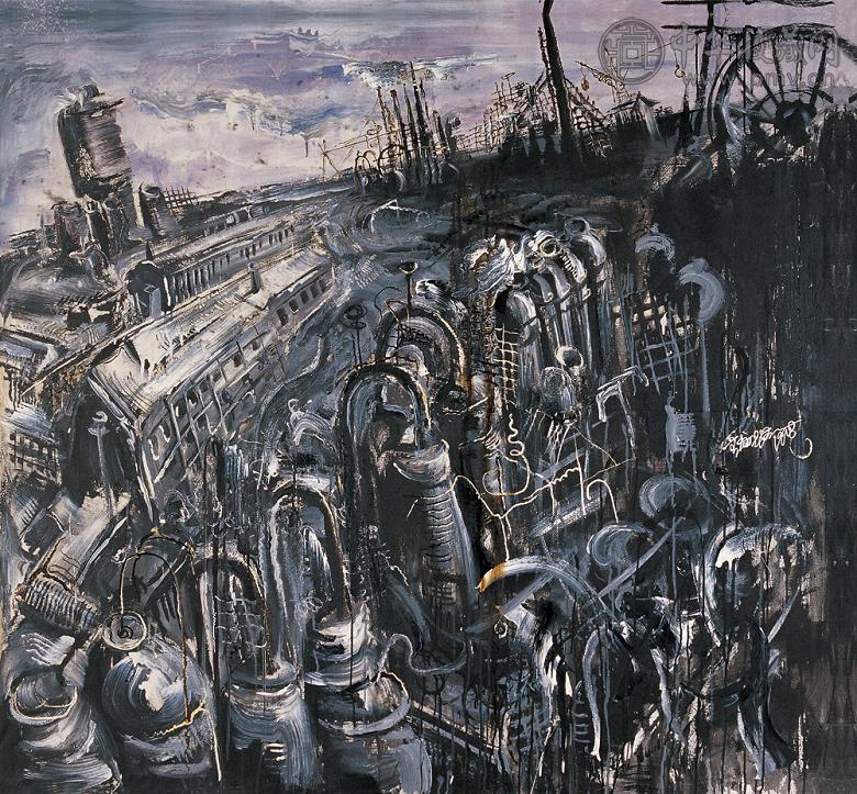 赵晓佳 寂寞大工厂 油画 画布