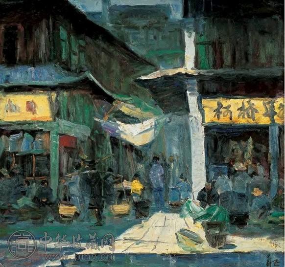 张自正 柯桥早餐 布面油画