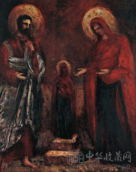 丁方 圣像 油画 布面