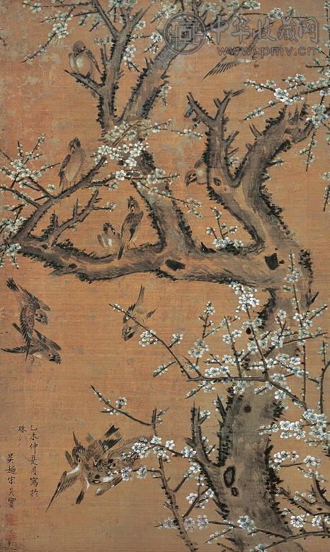 宋光宝 喜上眉梢 立轴 设色绢本