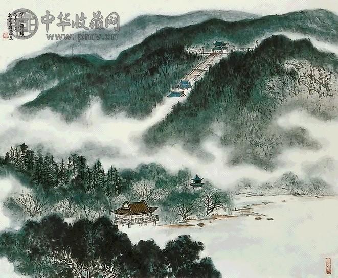 张尔宾 钟山伟陵 镜心 设色纸本
