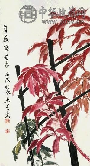 李万春 花卉 镜心 纸本