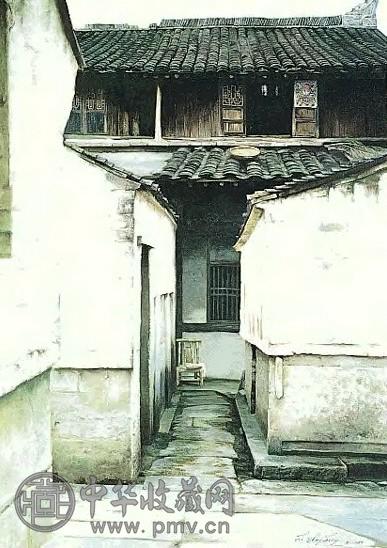 李忠良 1987年作 老房子 油画画布