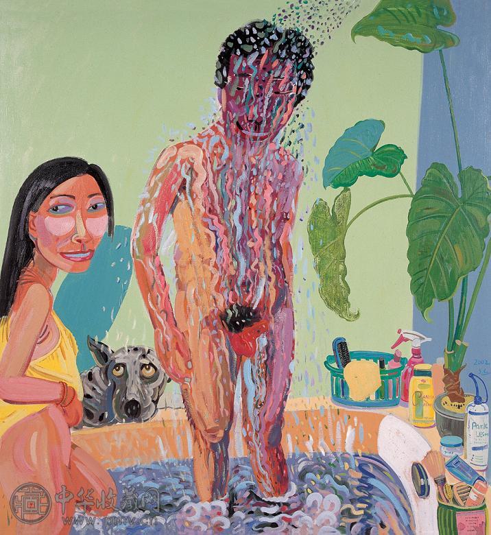 申玲 2002年作 注水的女人之一 布面 油画