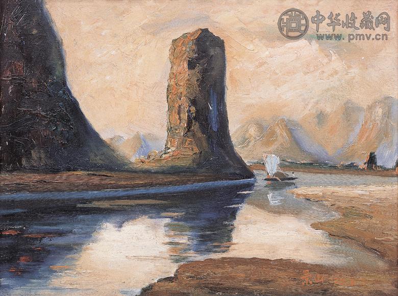 魏景山 1972年 一帆风顺 板面油彩