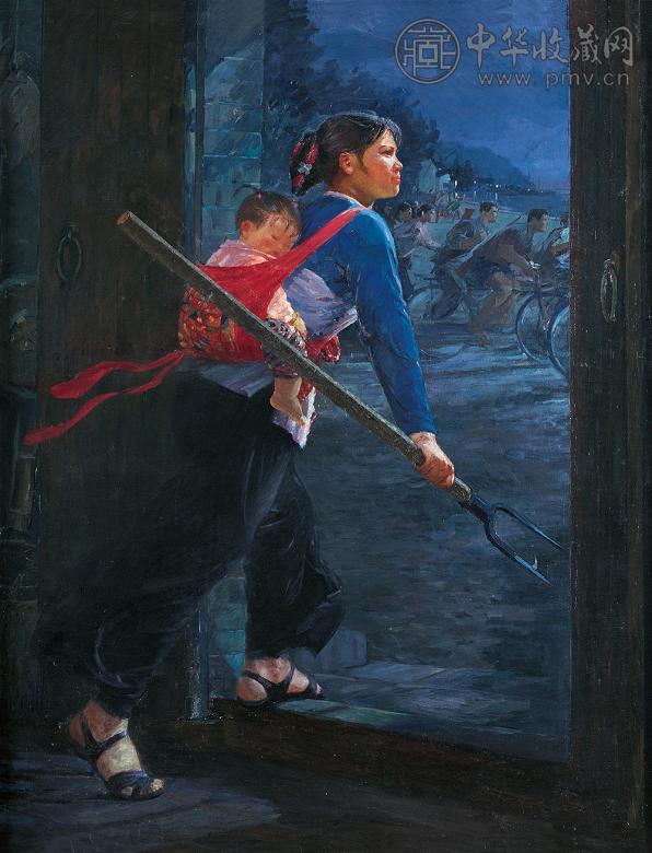 邵增虎 1971年作 螺号响了 布面 油画