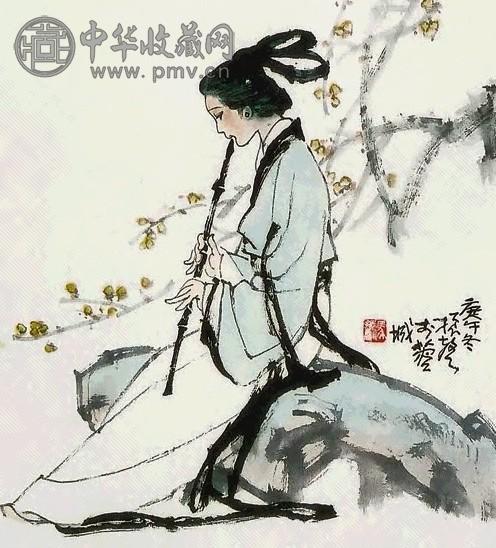 马振声 仕女 镜心 设色纸本