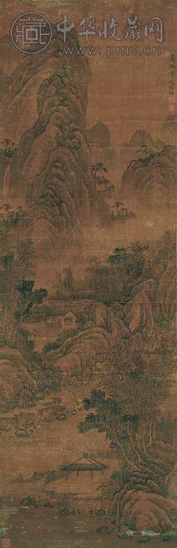 宋珏 山水 立轴 设色绢本