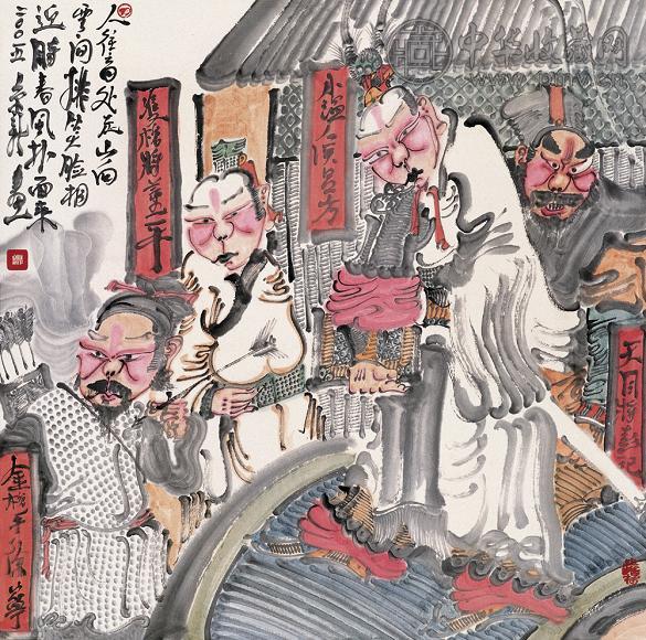 周京新 2005年作 春风扑面来 镜心 设色纸本