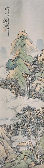 陈允升 山水 立轴 设色纸本