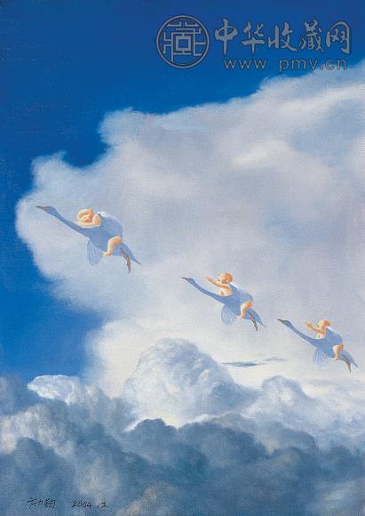 方力钧 2004年作 2004.12 布面 油画