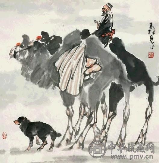 马振声 戈壁行 镜心 设色纸本