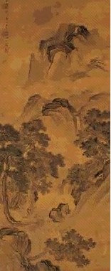 明 曹雨 松荫清泉 轴