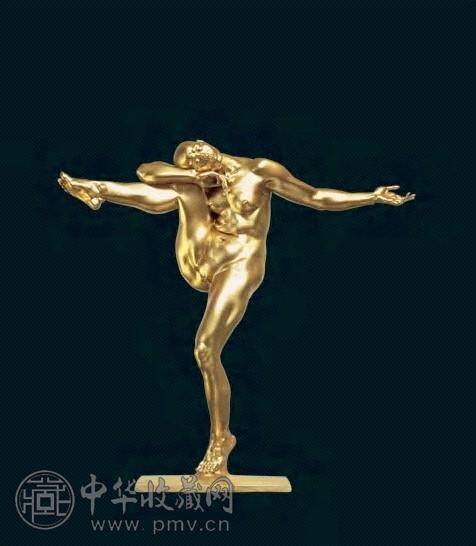 杨剑平 2003年 十字女人体 综合材料及24K金箔