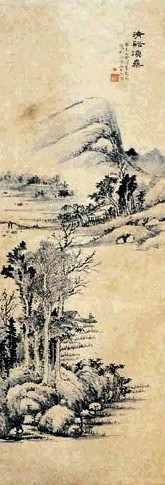 张溥 清溪渔乐 镜心 设色纸本