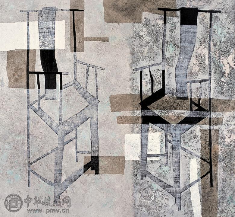 王怀庆 1992年作 相对有声 布面 油画