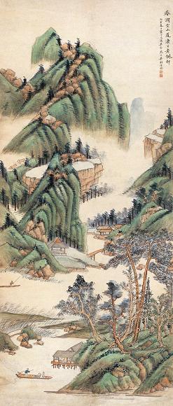 吴琴木 丙寅(1926年)作 春涧空山 立轴 设色纸本