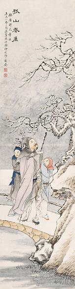 周祖荫 孤山眷属 立轴 纸本