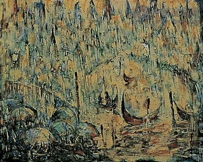 王云鹤 2000年作 情系威尼斯 油画画布