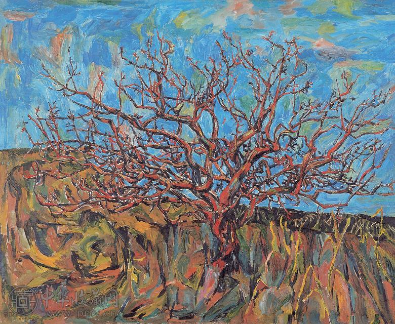 贾涤非 1985年 北方十月 布面 油画