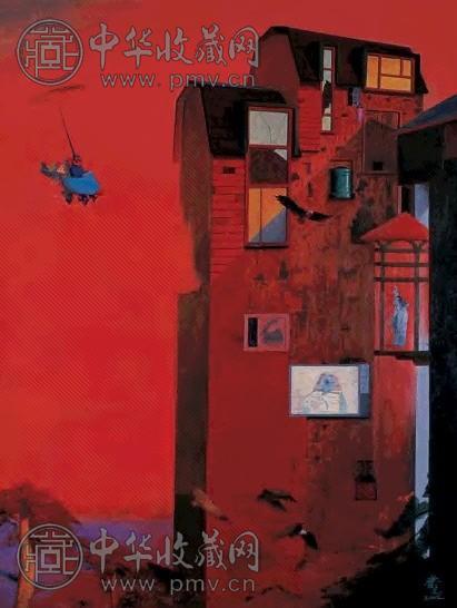 岂梦光 2002年 飞机 布面