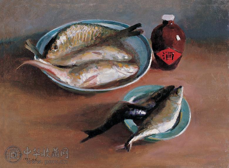 戴泽 鱼 油画 画布