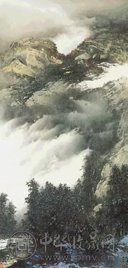 近现代 顾媚 洛矶山之恋 镜心