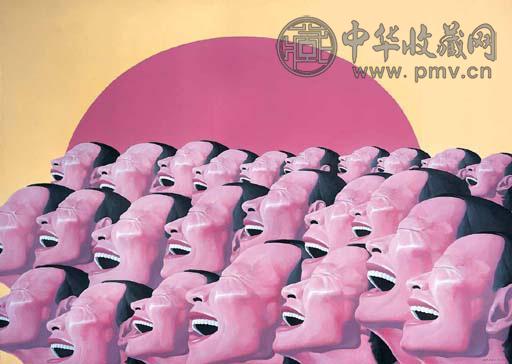 岳敏君 2000年作 太阳 油画 画布