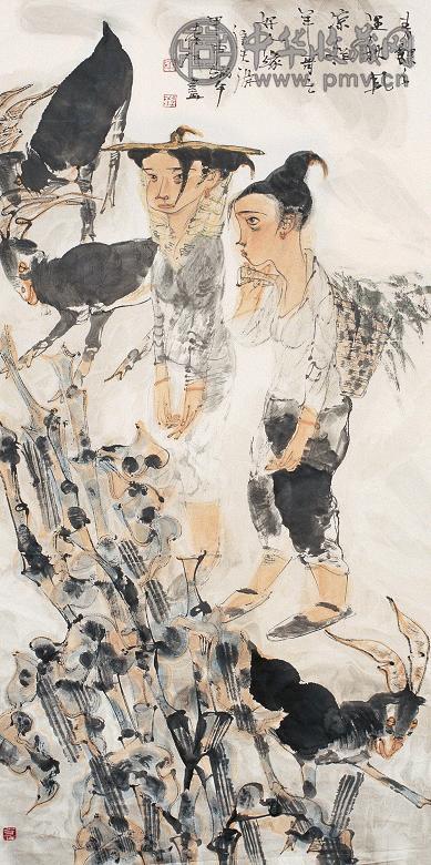 李洋 2004年 花季图 镜心 设色纸本