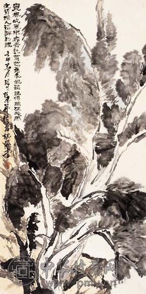 龚继先 芭蕉 立轴