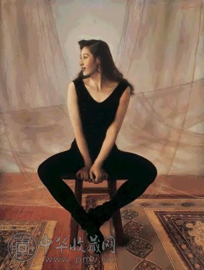 庞茂琨 垂纱下的舞者 油画画布