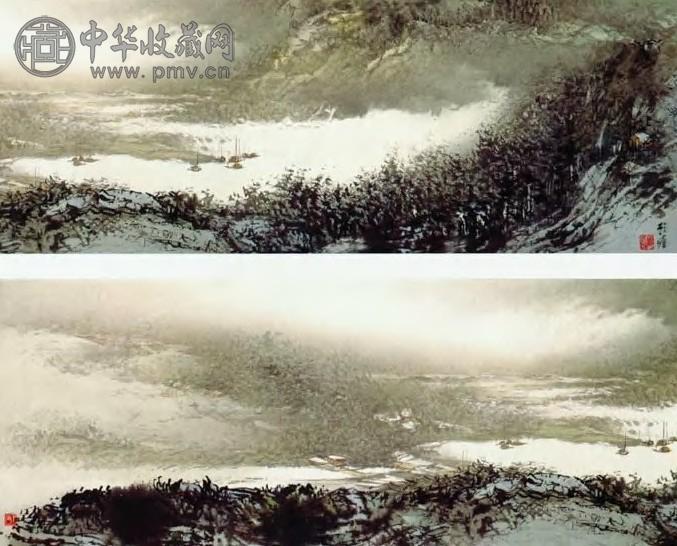 顾媚 近现代 两岸寒烟翠 卷