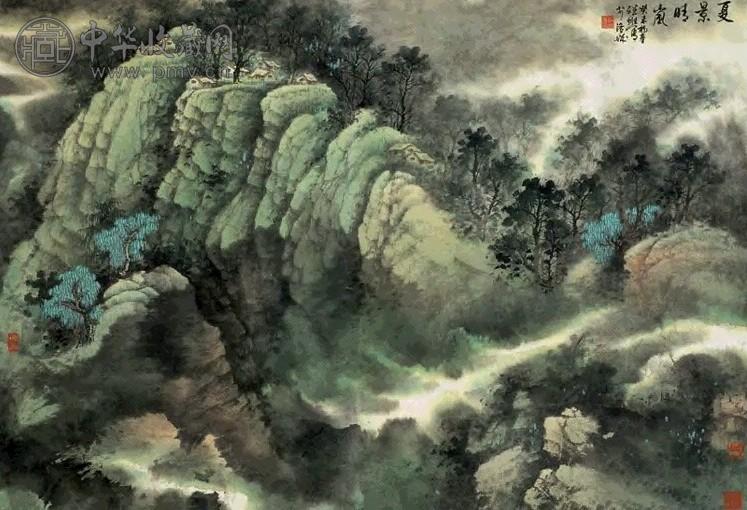 劳继雄 2003年作 夏景晴岚 镜心 设色纸本