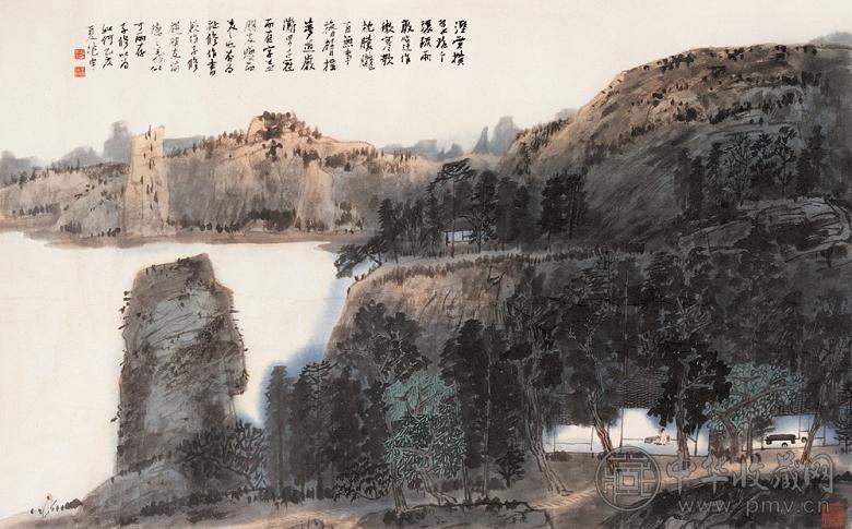 江兆申 1995年作 湿云横翠 镜心 设色纸本