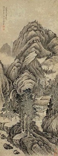 管希宁 仿梅道人 轴