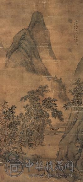 何翀 山水 立轴 设色绢本