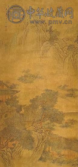 清 郑岱 丹台夜月 轴