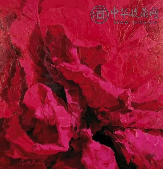 徐晓燕 2004年作 怒放红色 布面油画