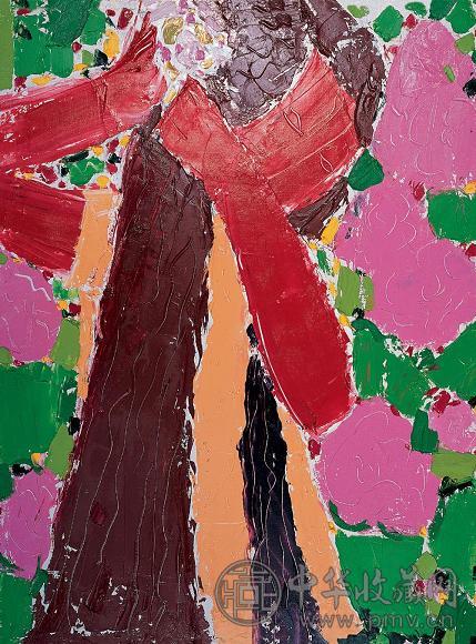 阎博 2004年作 女孩 布面油画