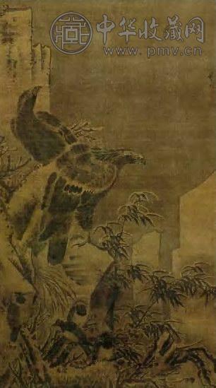 明 林良 四喜双鹰图 轴