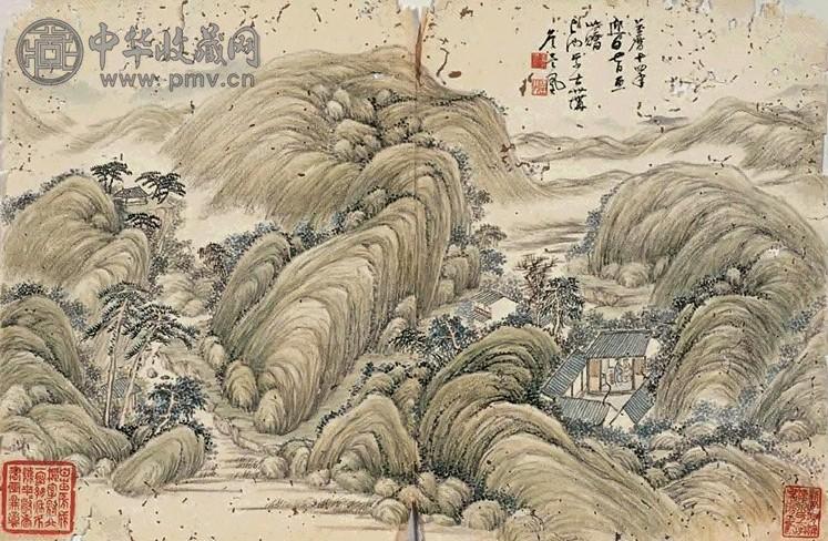 詹景凤 太华隐居图 镜心 设色纸本