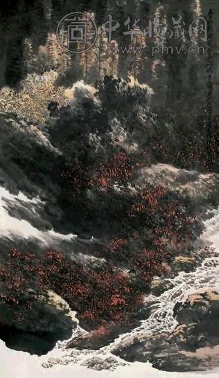 李云集 秦岭钦雨图 镜心 设色纸本