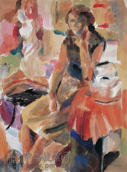 朱沅芷 少女 纸面 水彩(双面)