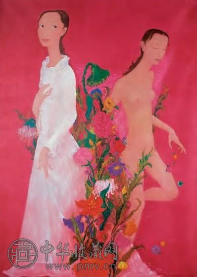 李云 2002年作 女人花之三 布面 油画